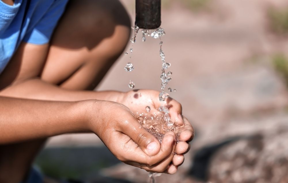 Clean water representing water provided through Rooted